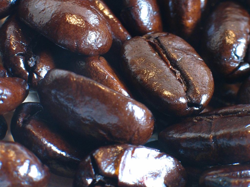 Kofein, Kávová zrna